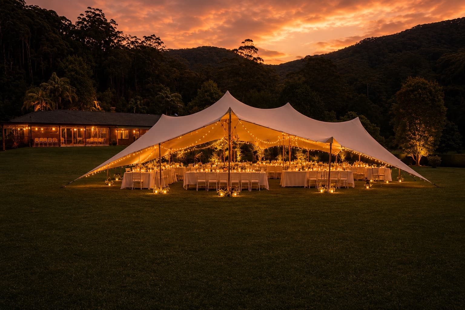 Wedding marquee in the english garden